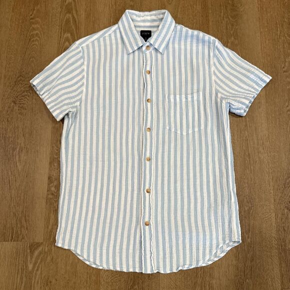 J.Crew seersucker striped short sleeve button-up Size S - Picture 1 of 6